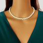 Short Black Beads Necklace Pearl Choker Wholesale Price Jewellery Accessories-5