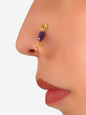 Faux Lip Ear Nose 1pc Geometric Purple Beads Non Piercing Clip On Nose Hoop Ring-0