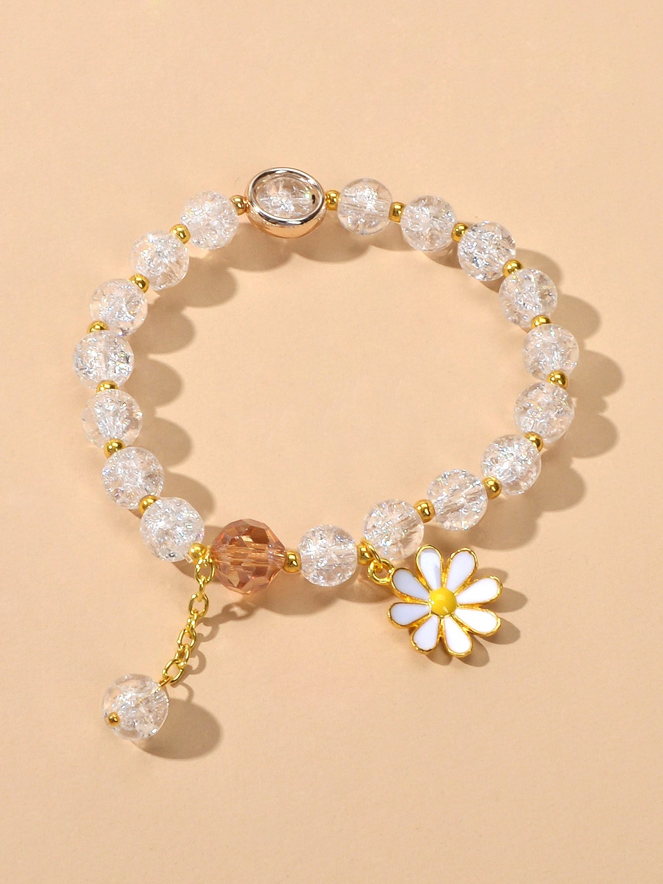 Handmade Beads Chain Flower Charm Bracelet Sweet Girls Teens Jewelry Dainty Gift-4