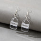 Korean Acrylic Transparent Trendy Resin Water Drop Cup Designer Jewelry Earrings-0