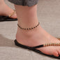 1 pc Foot Beach Jewellery Gold Chain Handmade Black Beads Anklet Bracelet Gift-0