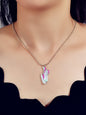 Silver Popcorn chain Colorful Enamel Skates Charm Necklace-0