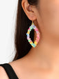 Ladies Jewellery Candy Color Leather Geometric Boho Chic Dangle Holiday Earrings-0