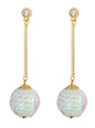 Rhinestone Sequins Ball Charm Pendant Dangle Earrings Women Girl Teens Jewellery-0