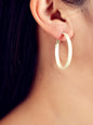 Party Decoration Women Beige Big Circle Hoop Dangle Boho Chic Holiday Earrings-0