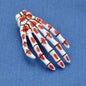 Gothic Halloween White Skeleton Hand Bone Hair Clips Hairpins Cosplay Accessory-0
