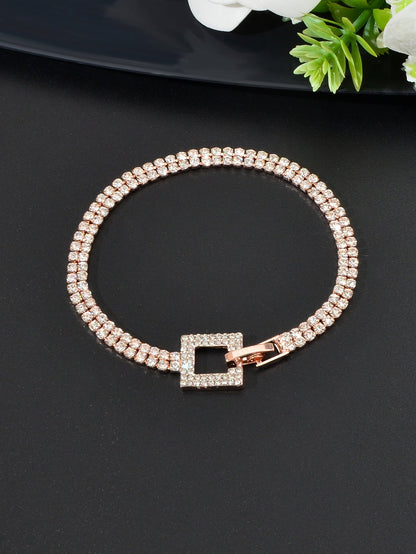 Shimmering Full Rhinestone Clasp Bracelet Elegant Sparkle Jewelry for Your Wrist-1