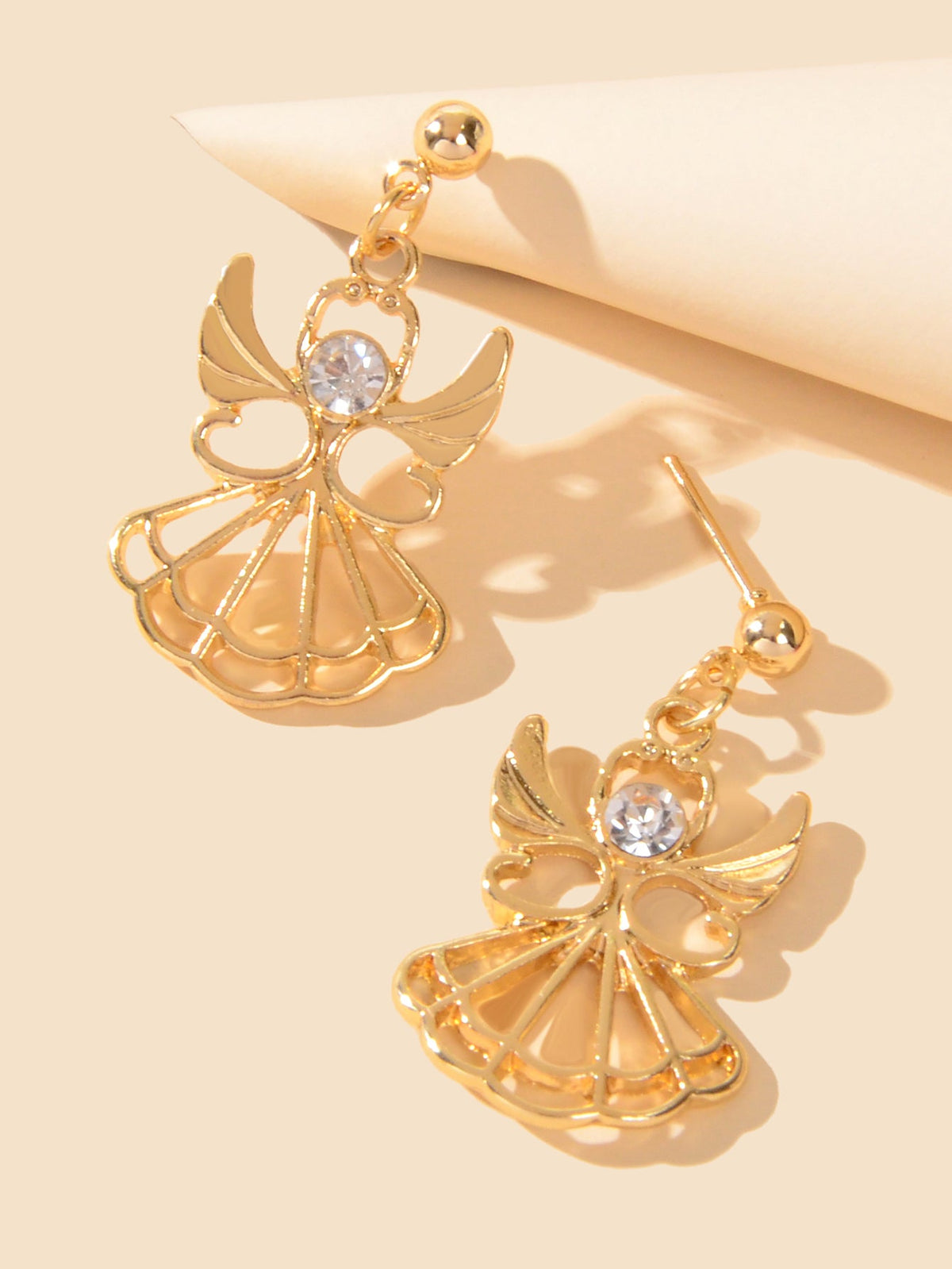 Female Jewellery Rhinestone Decor Little Fairy Earrings Gifts for Best Friends-3