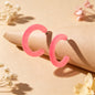 Acrylic C Shape Hoop Stud Earrings Daily Beach Vacation Jewelry Available in multiple colors-1