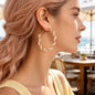 Bohemian Beaded Large Twist Circle Hoop Earrings Summer Beach Holiday Statement  Jewelry-0