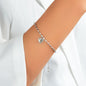 Trendy Jewellery Silver Beads Chain Heart Charm Bracelets Women Festival Gift-0