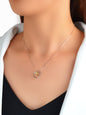 Trendy Designer Jewellery Silver Chain Gold Silver Circle Pendant Women Necklace-0