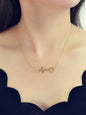 Minimalist Jewelry Gold Silver Chain Heartbeat Pendant Necklace Party Decoration-0