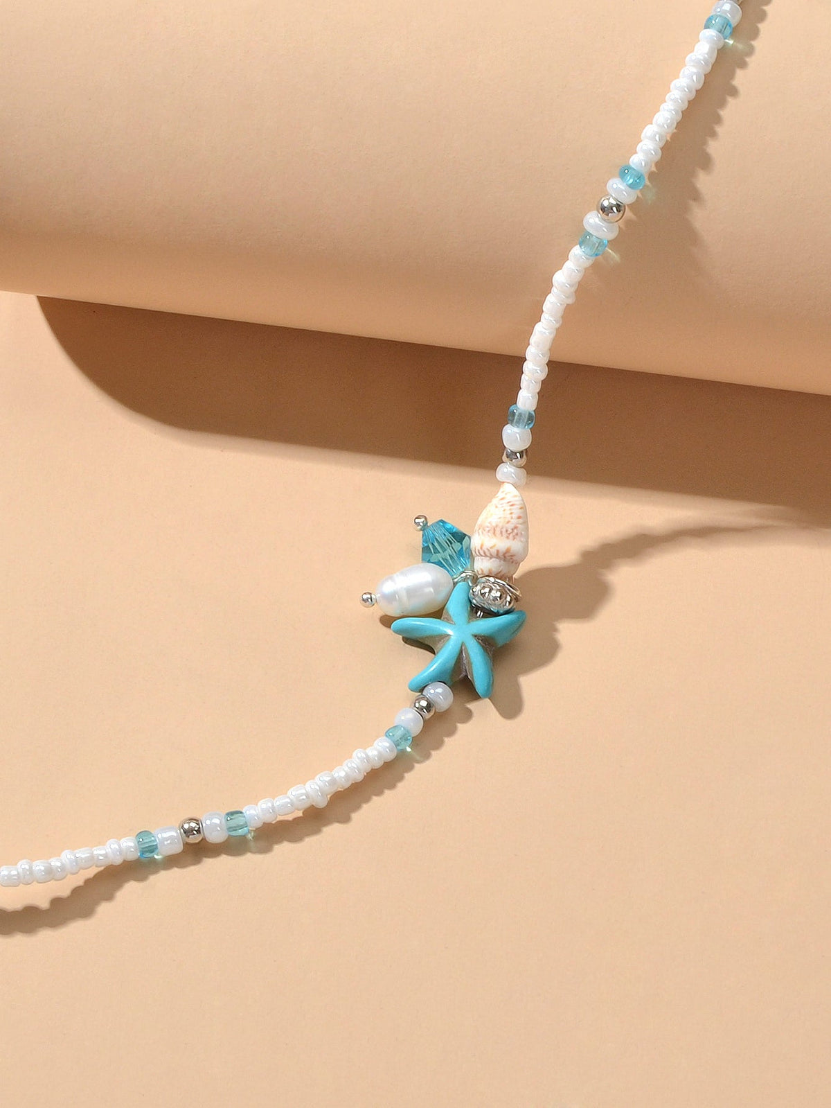 Ocean Style Conch Shell Starfish Seed Beads Turquoise Anklet Sea Beach Jewellery-3