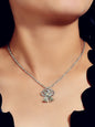 Festival Jewellery Gold Silver Chain Bow Bells Charm Necklace Women Accessories-4