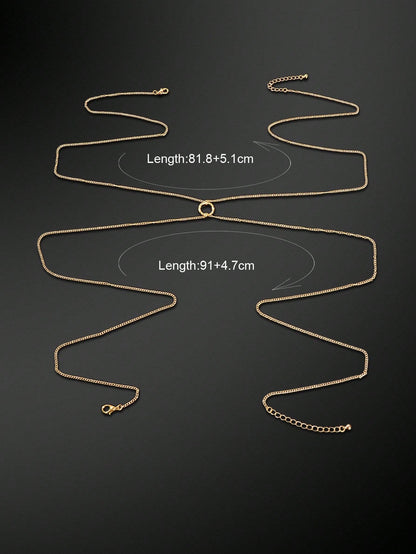 Sexy Gold Chain Summer Bikini Beach Body Chain Harness Boho Chic Body Jewellery-1