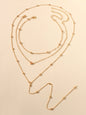 3 pcs Gold Silver Chain Multi-layer Necklace Heart Charm Necklace Ladies Jewelry-0