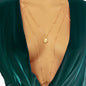 Gold Layered Body Chain Eye Heart Charm Crossover Bra Bikini Beach Body Jewelry-0