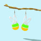 Lovely Colourful Acrylic Rabbit Bunny Earrings Women Easter Holiday Accessories-0