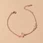 Anniversary Wedding Jewellery Rosegold Chain Butterfly Charm Bracelet Women Gift-0