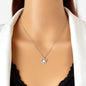Exquisite Silver Chain Rhinestone Opal Decor Heart Pendant Necklace Gift Jewelry-0