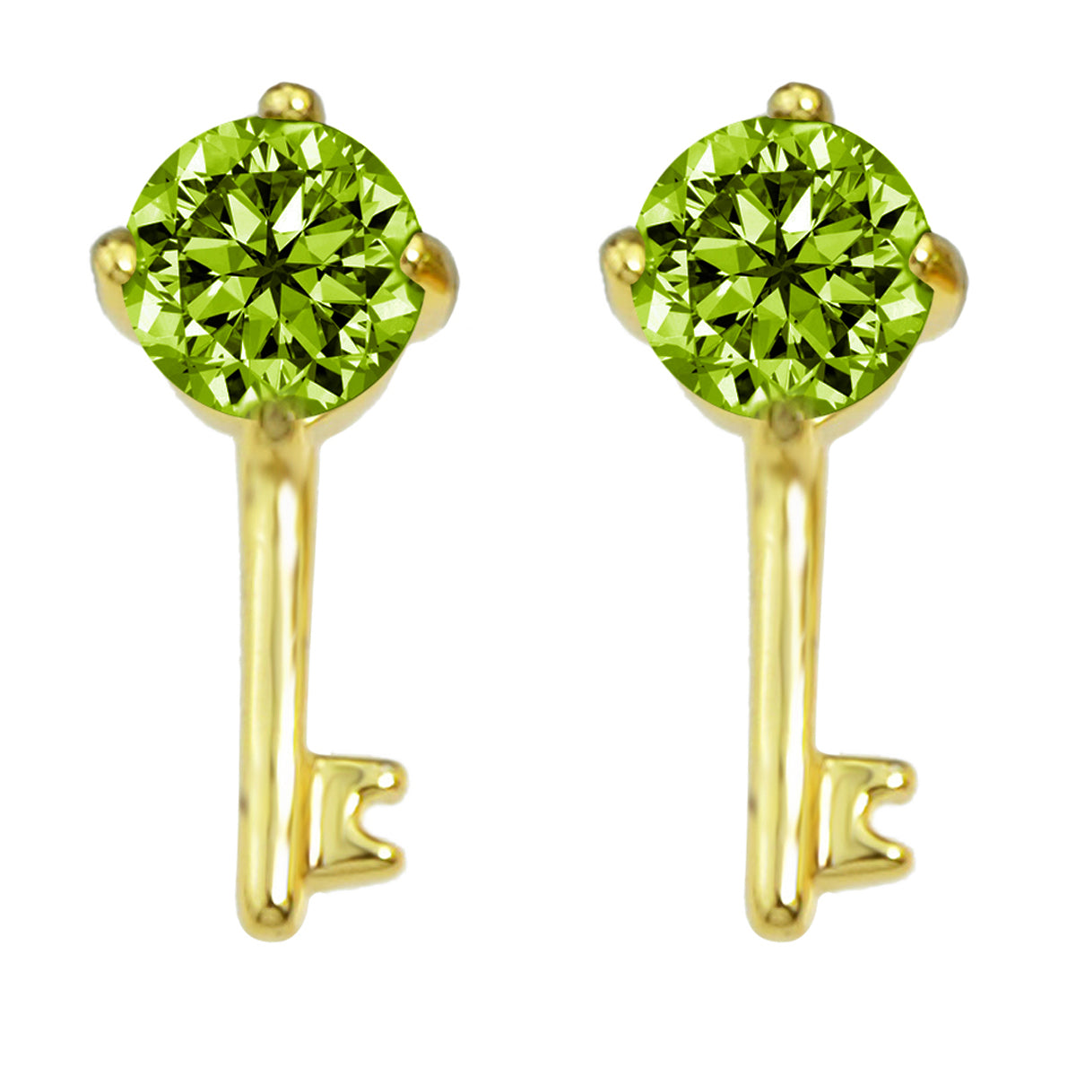 Perfect Wedding Engagement Jewellery Created Cubic Zirconia Key Stud Earrings-5