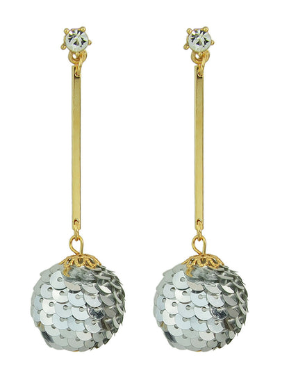 Rhinestone Sequins Ball Charm Pendant Dangle Earrings Women Girl Teens Jewellery-4