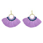 Ethnic Traditional Jewellery Colorful Tassel Fan Shape Dangle Bohemian Earrings-9