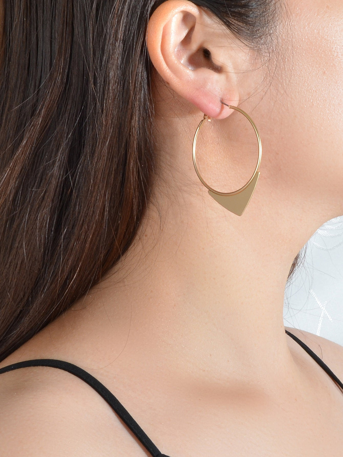Punk Goth Hip Hop Style Triangle Circle Dangle Hoop Earrings Nice Collection-1
