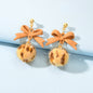 Bow Ball Earrings Dangle Drop Charm Stud Jewelry Women Girl Teens Beautiful Gift-5