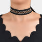 Gothic Punk 90s Geometric Black Tattoo Choker Necklace Grunge Women Collar Gift-0