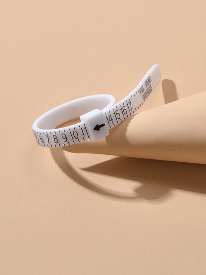 Creative Adjustable Belt Ruler Ring Flexible Band Measuring Tool Resin Jewellery-3