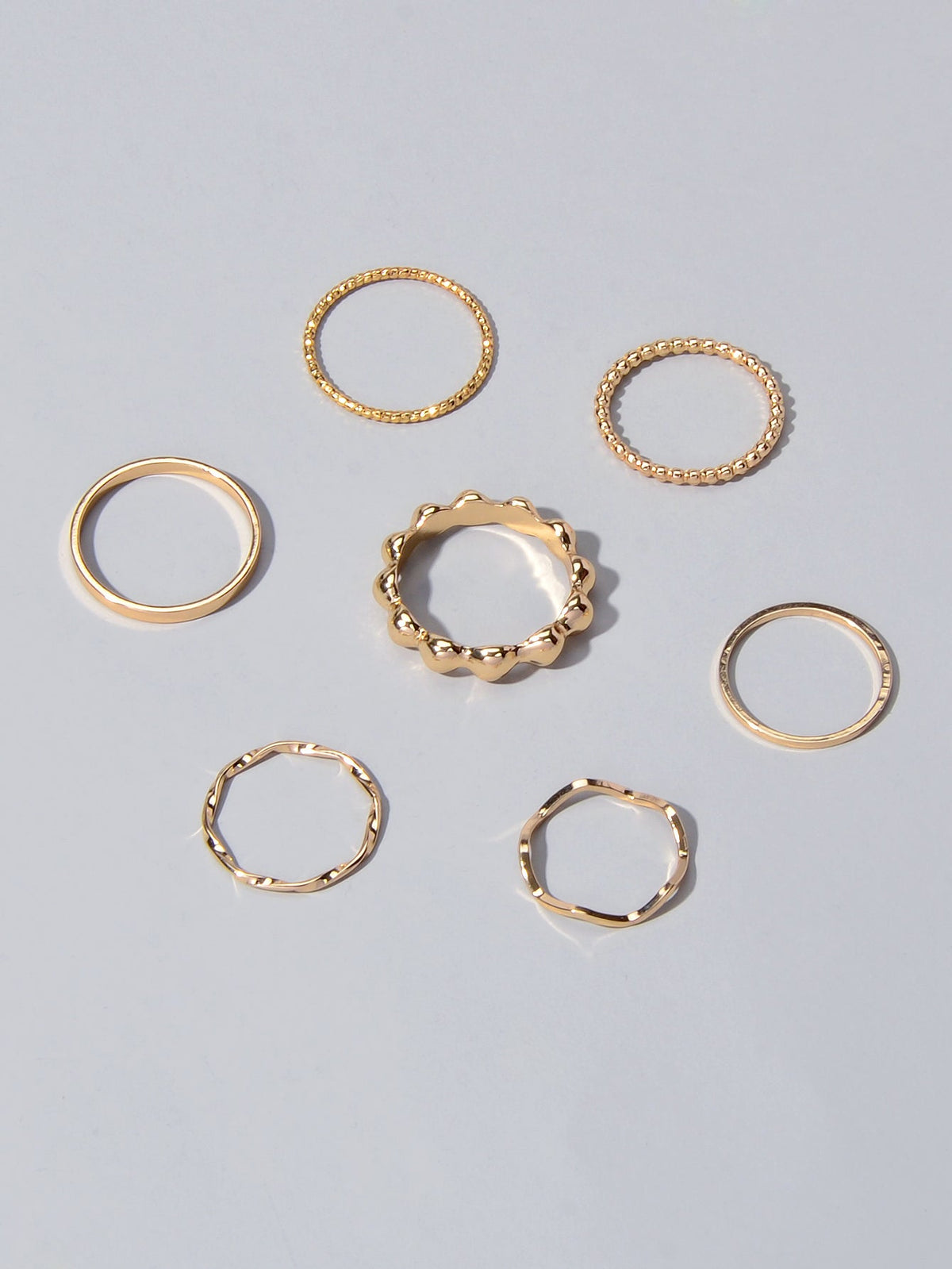 7pcs Boho Minimalist Stack Knuckle Finger Rings Set Tip Midi Rings Aussie Gift-4
