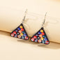 Colorful Pool Snooker Billiard Ball Acrylic Triangle Statement Dangle Earrings-0