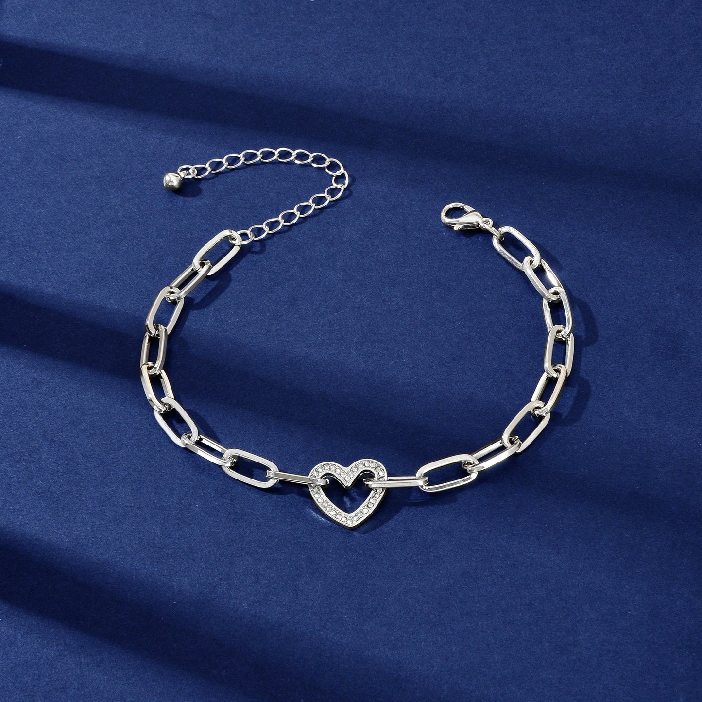 Sparkle Bling Crystal Love Heart Bracelet Women Girl Fashion Gift Couple Jewelry-1