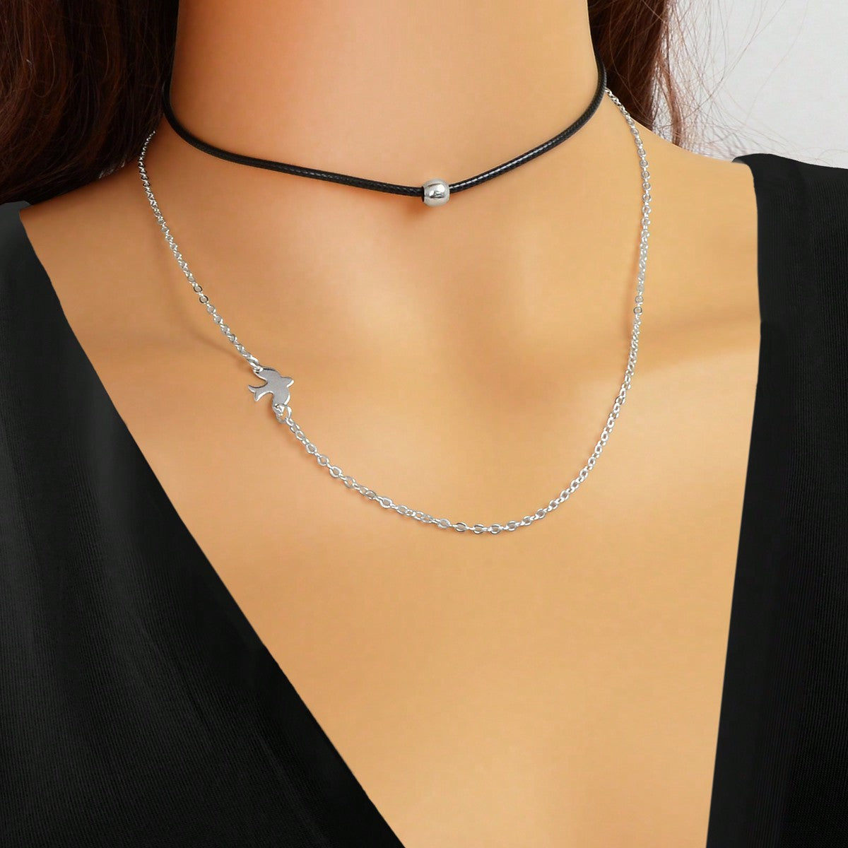 Double Delight Set of Two Minimalist Necklaces Chic and Versatile Jewellery-1
