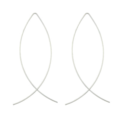 Statement Gold Silver Black Metal Cross Minimalist Hoop Earrings for Women Party-6
