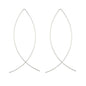 Statement Gold Silver Black Metal Cross Minimalist Hoop Earrings for Women Party-6