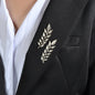 Elegant Double Leaf Collar Pin Brooch Silver Plant Unisex Brooch Badge Gift-0