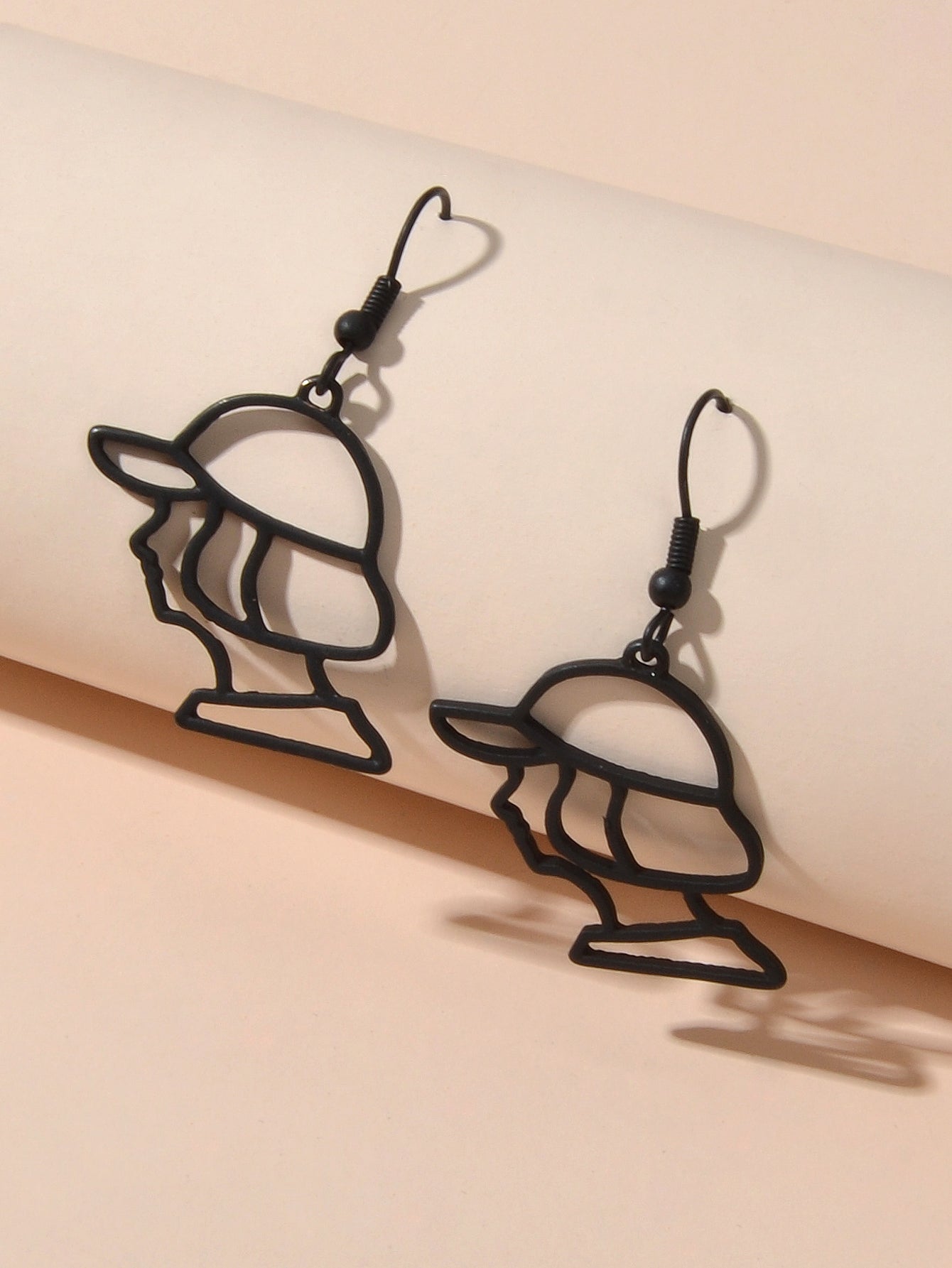 Metal Baseball Boy Grunge Rock Cool Earrings Abstract Art Gift Hollow Jewellery-0