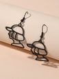 Metal Baseball Boy Grunge Rock Cool Earrings Abstract Art Gift Hollow Jewellery-0