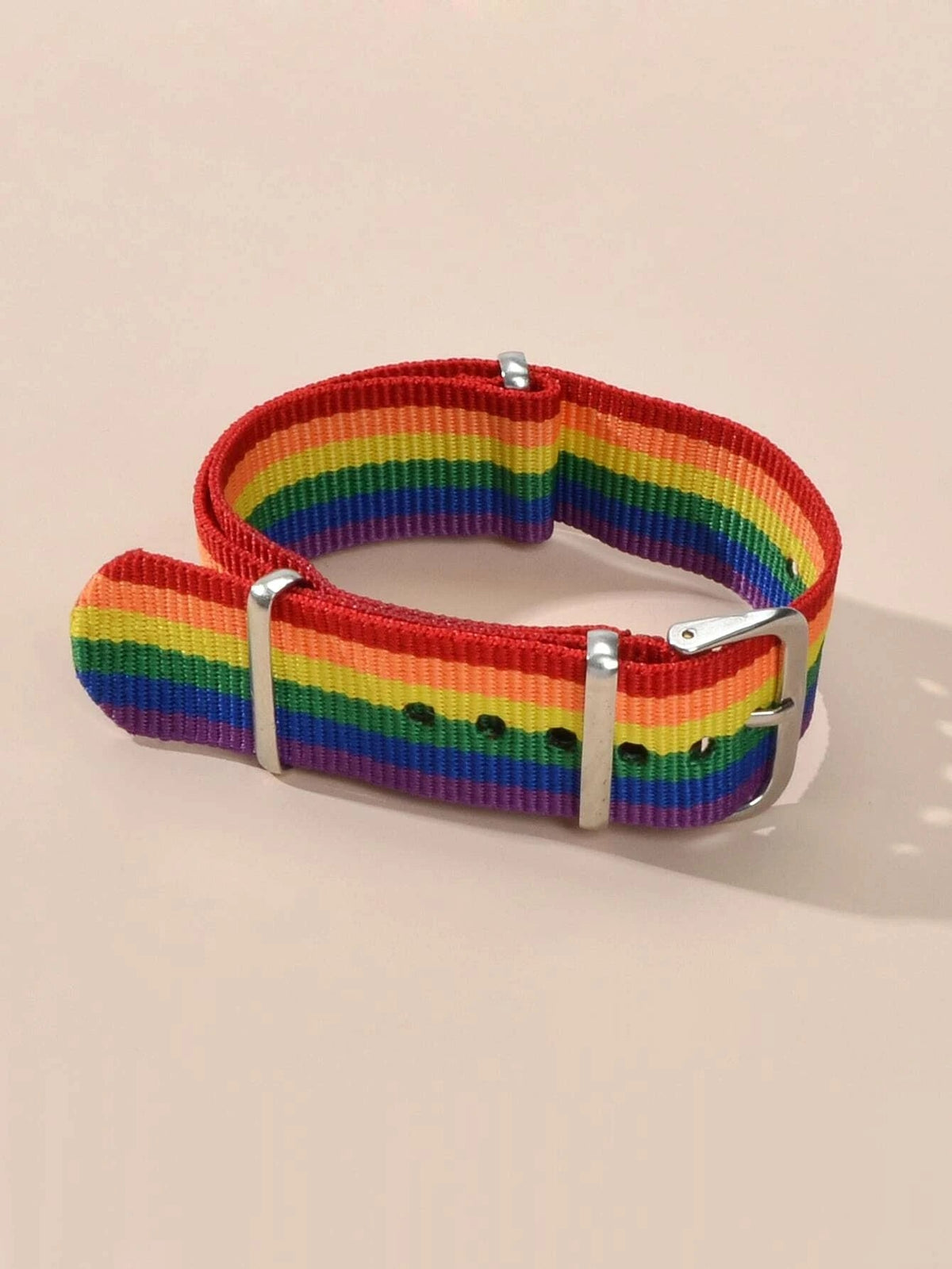 Belt Colorful Rainbow Striped Braided Wrap Bangle Bracelet Hiphop Accessories-0