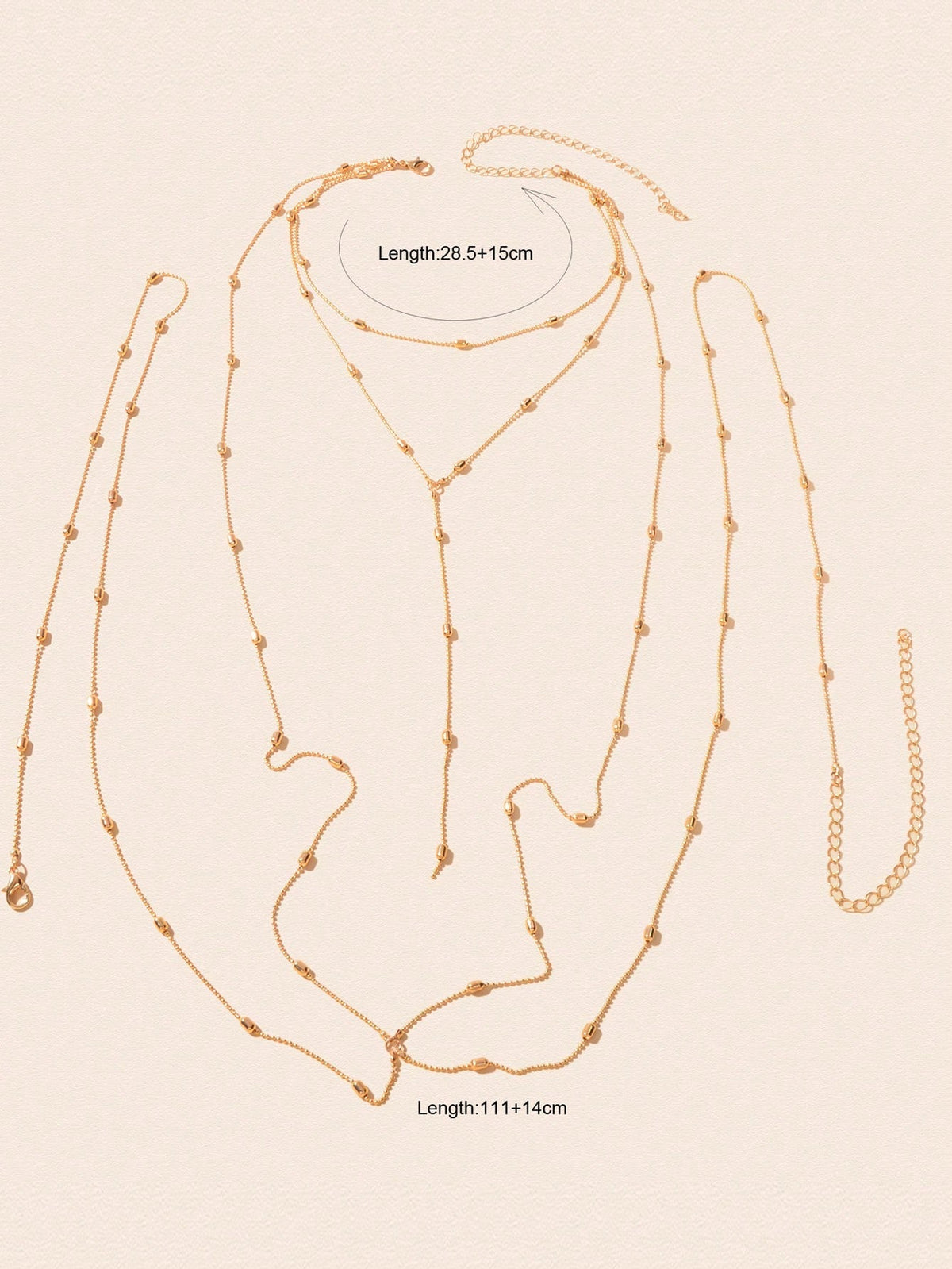 Multilayered Beaded Body Chain Stylish Versatile Fashion Body Accessory-1