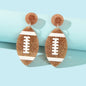 AFL Aussie Football Earrings Resin Footy Stud Rugby Australian Football Jewelry-0
