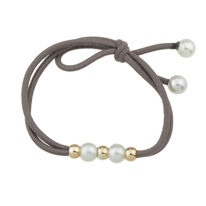 Pearl Metal Beads Elastic Bowknot Hair Ties Ropes Women Girls Hair Accessories-8