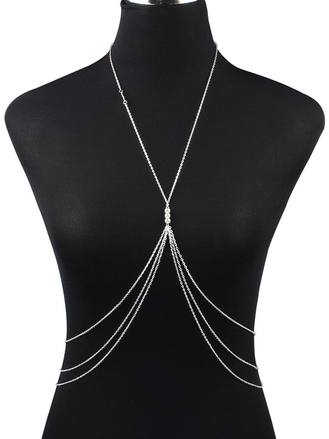 Bikini Beach Multi-layer Tassel Body Chain Chest Harness Belly Waist Jewellery-0
