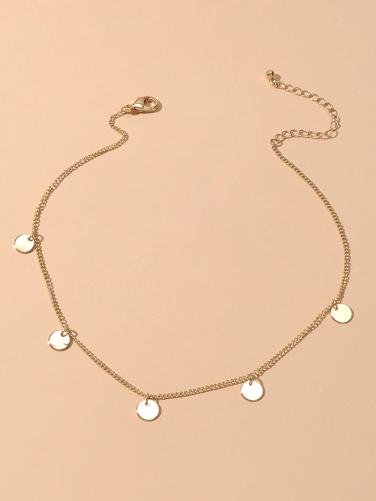 Disc Charm Necklace Delicate Dainty Collar Stunning Sequins Jewellery AU Stock-3