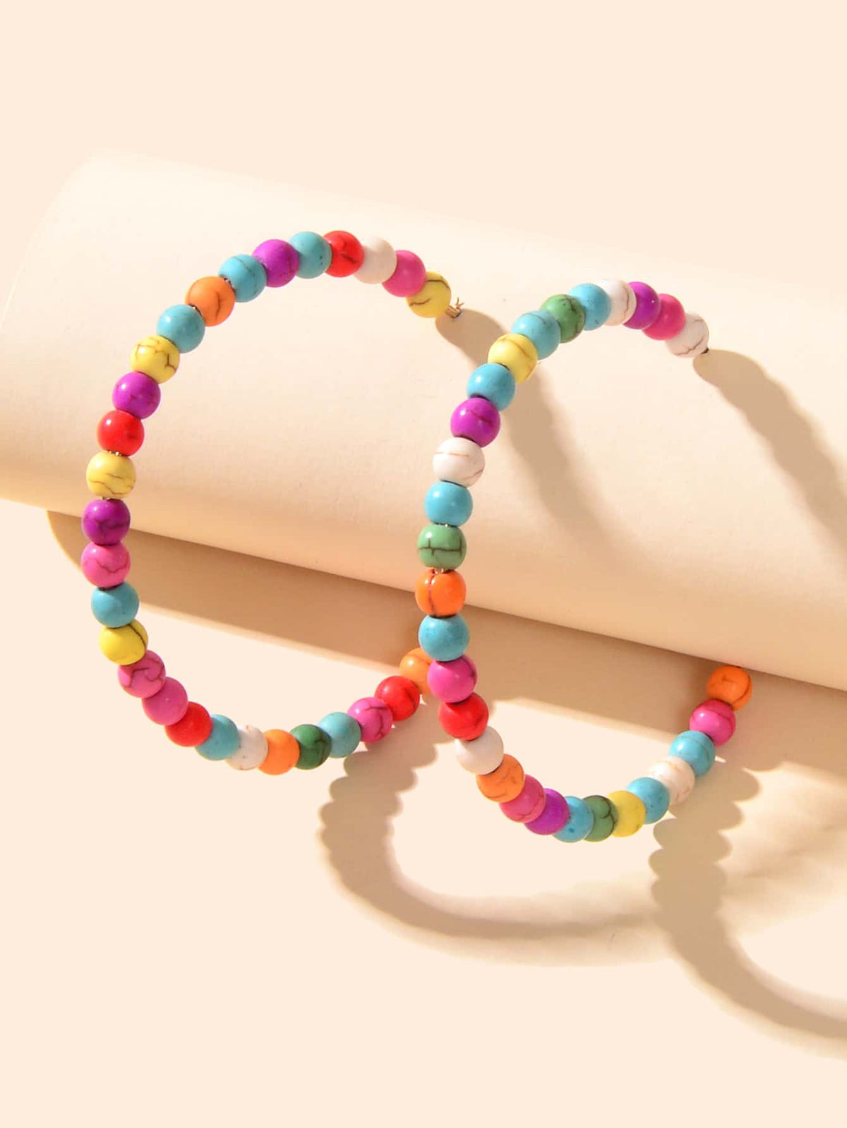 Handmade Colorful Seed Beads Ethnic Big Hoop Earrings Women Bohemian Jewellery-0
