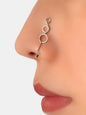 1 pc Faux Lip Ear Nose Gold Silver Twisted Non Piercing Clip On Nose Hoop Rings-5