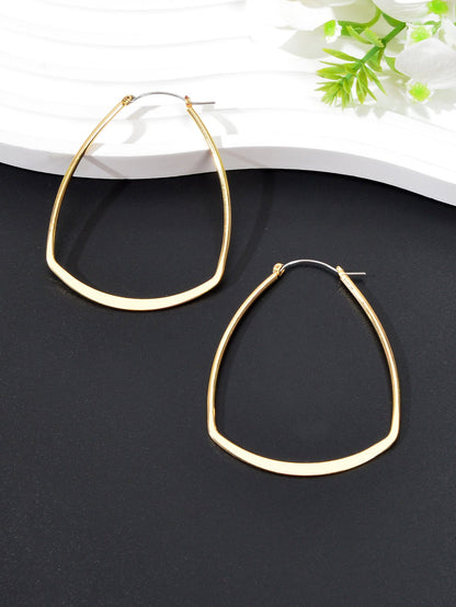 Asymmetrical Hoop Earrings Chic and Minimalist Accessories Holiday Jewelry Gift-1